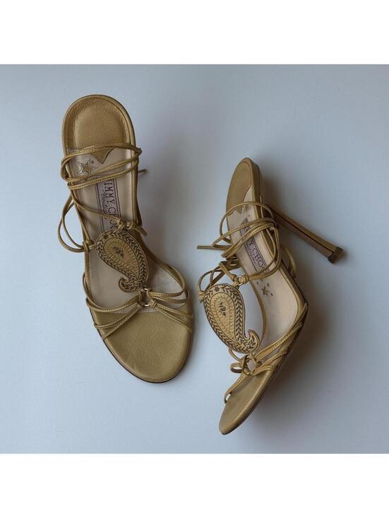 Jimmy Choo Shoes - Rare early Jimmy Choo Boutique lace-up sandals size 37